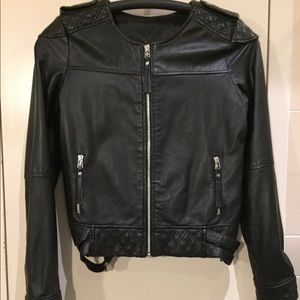 Sinequanone Black 100% Leather Jacket
